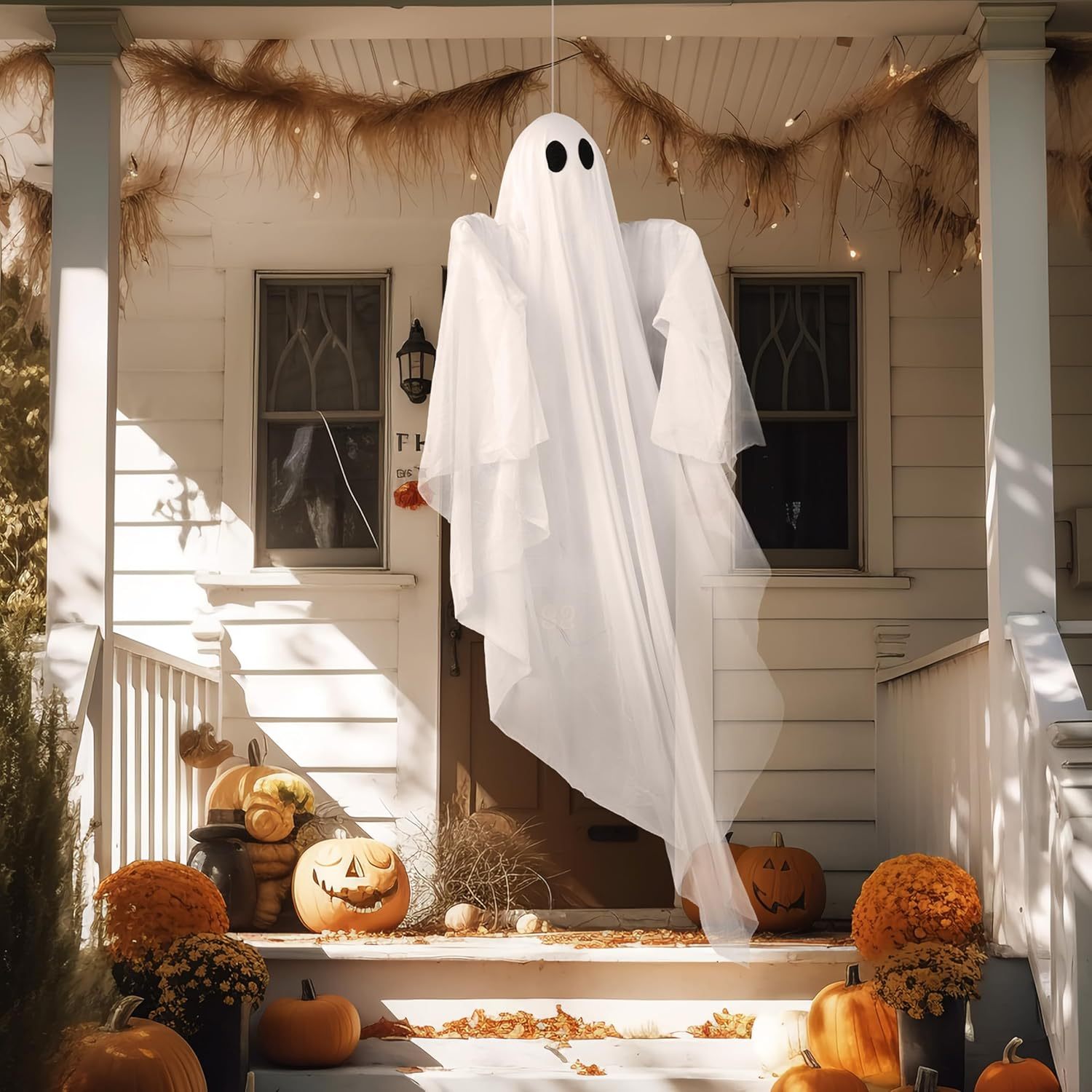 Outdoor Lighting Effects - Fantasma colgante de Halloween con luz