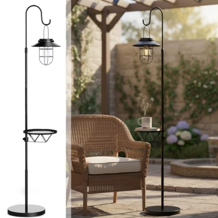 Lámpara Solar de Pie con Mesa, - Outdoor Lighting Waterproof reseña y precio