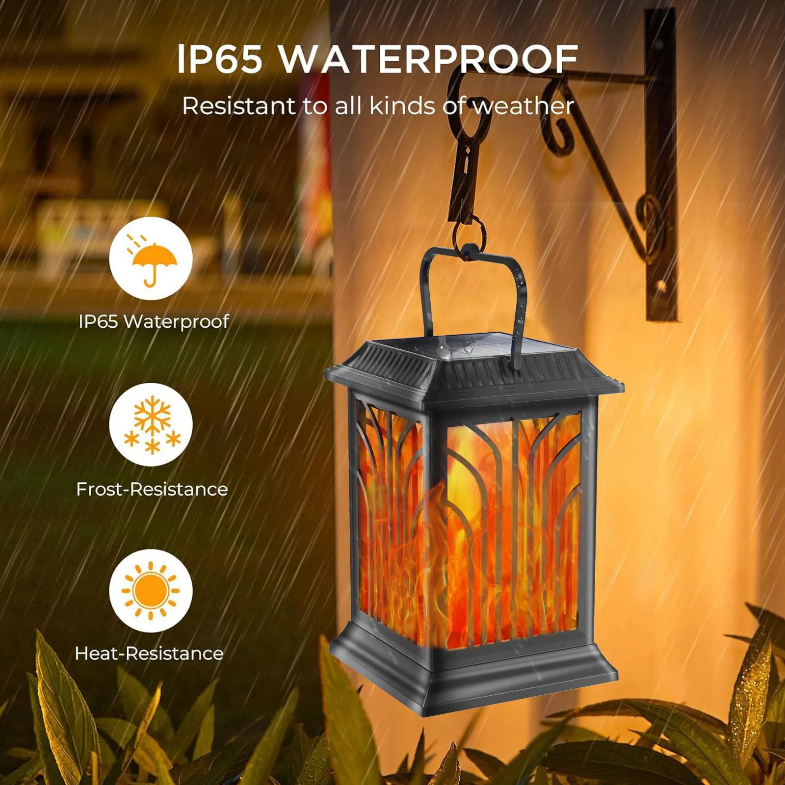 Lámpara solar LED con efecto d - Outdoor Lighting And Landscape reseña y precio