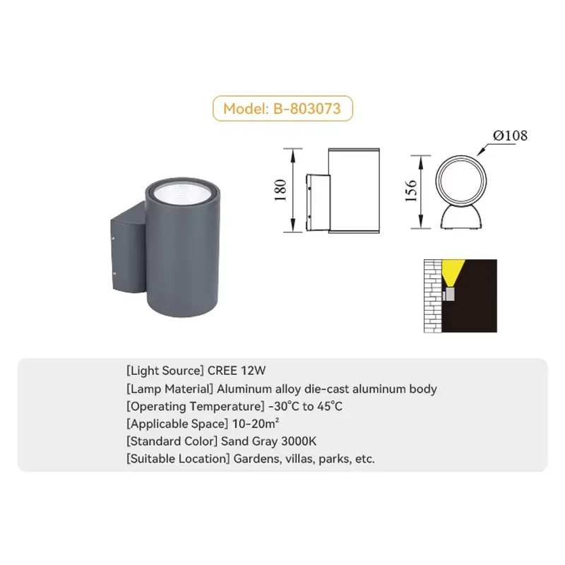 Lámpara de Pared Decorativa pa - Outdoor Lighting Waterproof reseña y precio