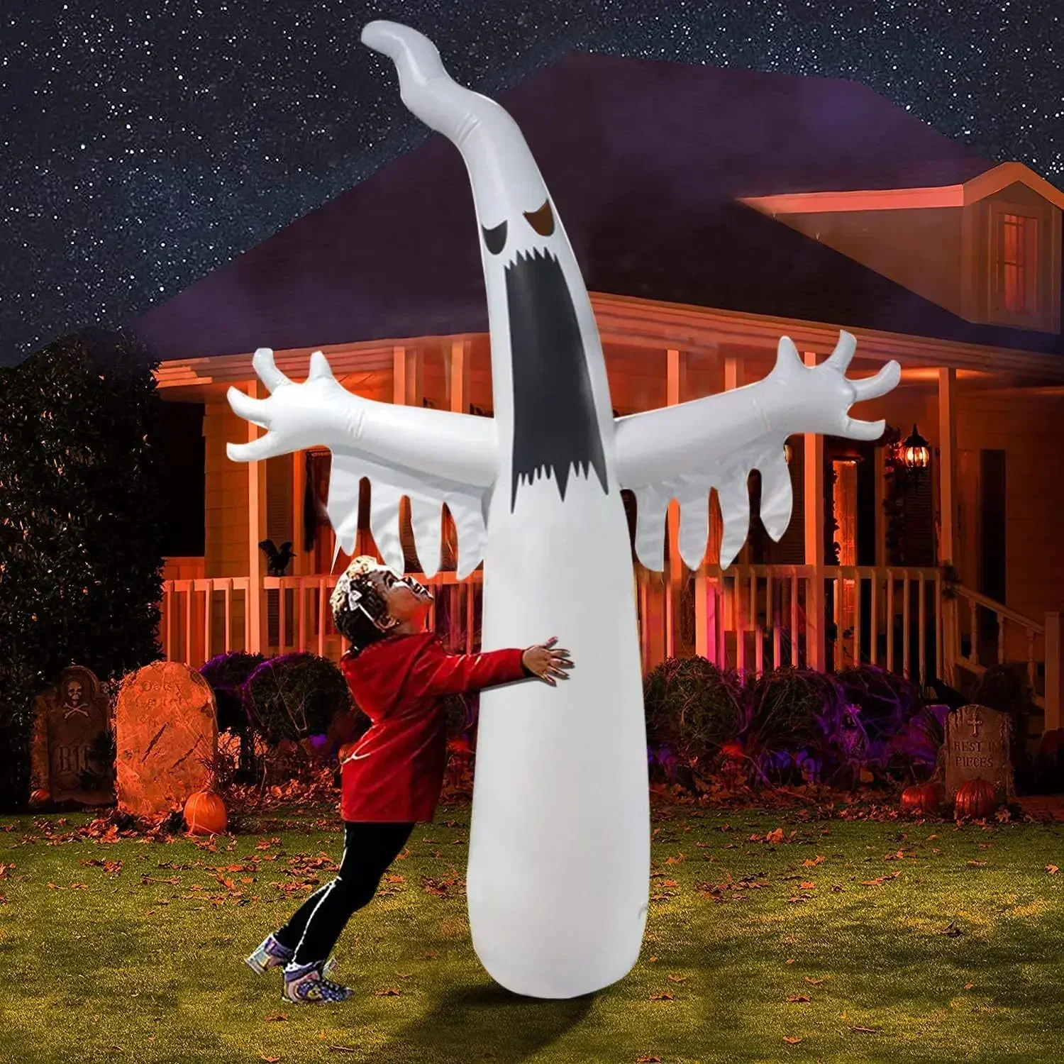Fantasma aterrador inflable de - Outdoor Lighting Effects reseña y precio