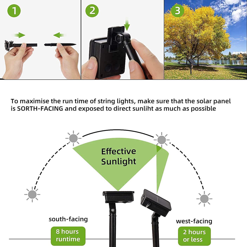 Guirnalda de luces LED solares - Outdoor Lighting Pathway reseña y precio